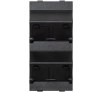 Наклонный адаптер Simon на 4хRJ45 коннектора, S-модуль, графит S80C-14