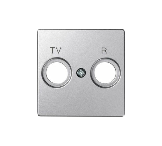 Накладка на розетку Simon R-TV, S82 Detail алюминий 82053-93