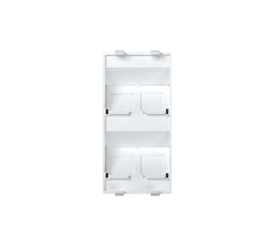 Наклонный адаптер Simon на 4хRJ45 коннектора, S-модуль, белый S80C-9