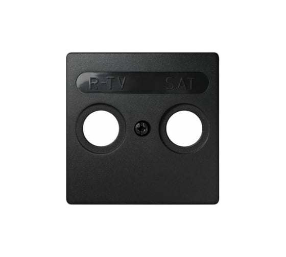 Накладка на телевизионную розетку Simon, R-TV-SAT, S73 Loft, графит 73097-62
