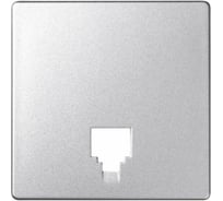 Накладка на телефонную розетку Simon, RJ-11, RJ-12, S82 Detail, алюминий 82062-93