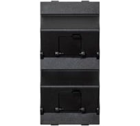 Наклонный адаптер Simon на 2хRJ45 коннектора, S-модуль, графит S80B-14