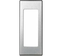 Накладка на розетку без заземления Simon, узкий модуль, S82C, алюминий 82040-63