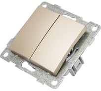 Механизм выключателя GUSI ELECTRIC Bravo 2кл., СУ, 10А, 250В, шампань С10В2-027