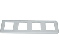 Рамка горизонтальная Legrand пластиковая Mosaic 4x2 модуля Алюминий 079308