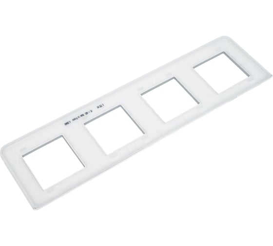 Рамка горизонтальная Legrand пластиковая Mosaic 4x2 модуля Алюминий 079308