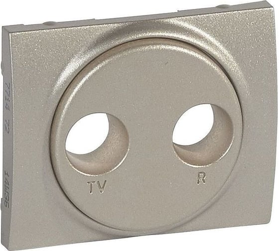 Лицевая панель для розетки TVFM Legrand Galea Life Кат № 7 757 86/87/88 Titanium 771472