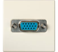 Розетка для подключения VGA-разъёма Simon HD15, широкий модуль, S27, слоновая кость 2700091-031