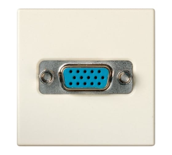Розетка для подключения VGA-разъёма Simon HD15, широкий модуль, S27, слоновая кость 2700091-031