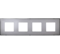 Декоративная накладка Simon на рамку базовую, 4 поста, S27 Play, Color, прозрачный серый 2700647-112