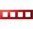 Декоративная накладка Simon на рамку базовую, 4 поста, S27 Play, Arctic, красный 2700647-080 1
