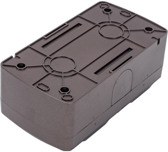 Двойная розетка TDM ELECTRIC 2П+3 открытой установки IP54 16А с прозрачной крышкой шоколад "Селигер" SQ1818-0209