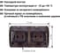 Двойная розетка TDM ELECTRIC 2П+3 открытой установки IP54 16А с прозрачной крышкой шоколад "Селигер" SQ1818-0209 4