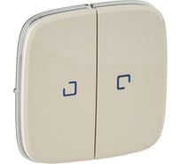 Лицевая панель для выключателя двухклавишного с подсветкой Legrand Valena ALLURE слоновая кость 755226