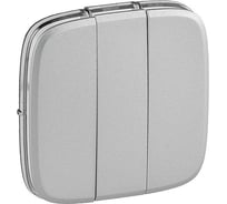 Лицевая панель для выключателя трехклавишного Legrand Valena ALLURE алюминий 755037