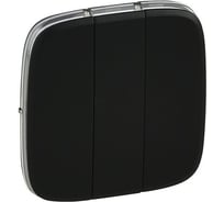 Лицевая панель для выключателя трехклавишного Legrand Valena ALLURE антрацит 755038