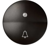 Клавиша для одноклавишного выключателя с подсветкой Simon S88, с пиктограммой звонок, коричневый 88015-32