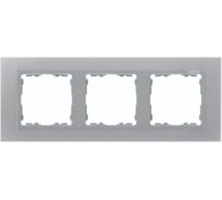 Декоративная рамка Simon, 3 поста, S82 Nature, металл, алюминий-алюминий 82937-33