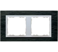 Декоративная рамка Simon, 2 поста, S82 Nature, камень, сланец-алюминий 82927-63