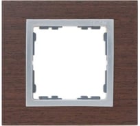 Декоративная рамка Simon, 1 пост, S82 Nature, дерево, венге-алюминий 82917-65