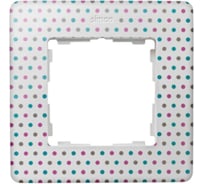 Декоративная рамка Simon, 1 пост, Original, S82 Detail, цветной горошек-белый 8200610-210