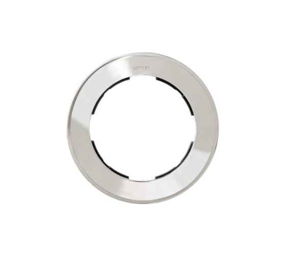Декоративная рамка Simon, 1 пост, круг в круге, S88, хром 88610-33