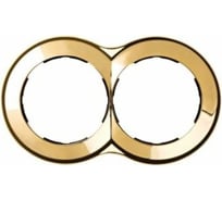 Декоративная рамка Simon, 2 поста, круг в круге, S88, золото 88620-36