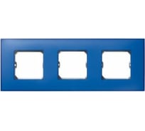 Декоративная рамка Simon, 3 поста+суппорт, S27 Neos, матовый, васильковый C27773-0067
