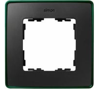 Декоративная рамка Simon, 1 пост, Select, S82 Detail, графит-зеленый металлик 8201610-250