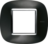 Декоративные накладки Legrand Axolute в форме эллипса, металлизированные, цвет темный металлик, на 2 модуля HB4802XS