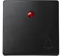 Клавиша для одноклавишного кнопочного выключателя с подсветкой Simon S73 Loft, с пиктограммой звонок, графит 73015-62