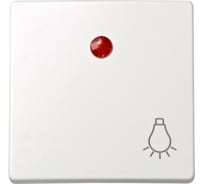 Клавиша для одноклавишного кнопочного выключателя с подсветкой Simon S73 Loft, с пиктограммой лампа, белый 73016-60