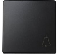 Клавиша для одноклавишного кнопочного выключателя Simon S73 Loft, с пиктограммой звонок, графит 73017-62