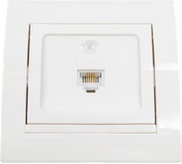 Розетка Lezard DERIY RJ11 евро белый 702-0202-137