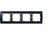 Рамка Simon декоративная, 4 поста, S82, графит-графит 82842-32