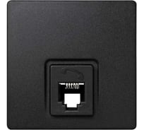 Телефонная розетка Simon RJ12, 6 контактов, S73 Loft, графит 73481-62