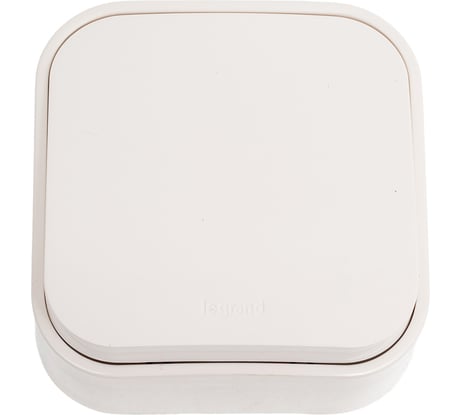 Выключатель Legrand кнопочный одноклавишный Quteo IP20 6А 250В винтовые зажимы накладной монтаж белый 782205