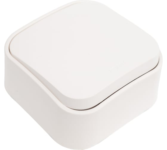Выключатель Legrand кнопочный одноклавишный Quteo IP20 6А 250В винтовые зажимы накладной монтаж белый 782205