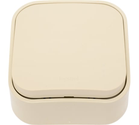 Выключатель Legrand кнопочный одноклавишный Quteo IP20 6А 250В винтовые зажимы накладной монтаж слоновая кость 782235