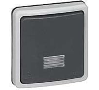 Кнопочный выключатель Legrand НО+НЗ 6 A Программа Plexo IP 66 IK 08 сборные механизмы серый 090482