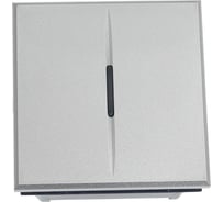 Выключатель аксиальный Legrand Axolute одноклавишный 10А 250В Автоматические клеммы 2 модуля Цвет Алюминий HC4001M2AN