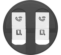 Лицевая панель Legrand Программа Celiane розетки RJ 45 Кат № 2x0 673 44/45 графит 067952