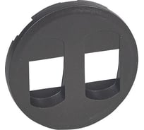 Лицевая панель Legrand Программа Celiane двойная акустическая розетка Кат № 2x0 673 11 графит 067814