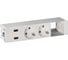 Врезной розеточный блок с крышкой и металлическим вводом Simon 2x2PE, 2xUSB зарядных устройства,1 свободный модуль, белый, S400 45422000-130 1