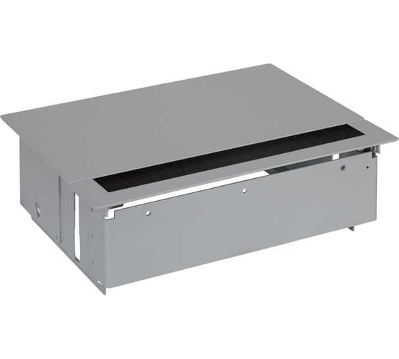 Врезной розеточный блок с крышкой Simon, ввод щетка, 1x2PE, 4 свободных модуля, алюминий, S400 44501000-133