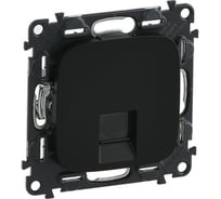 Информационная розетка одиночная Legrand Valena ALLURE RJ45, Кат5е, UTP, с лицевой панелью, антрацит 753950