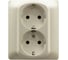 Двойная розетка Legrand Galea Life 2x2К+3, автоматические клеммы, с защитными шторками, в сборе, pearl 771533 1
