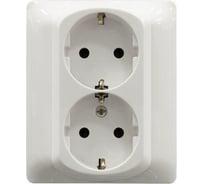 Двойная розетка Legrand Galea Life 2x2К+3, винтовые клеммы в сборе, pearl 771530