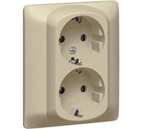 Двойная розетка Legrand Galea Life 2x2К+3, винтовые клеммы, с защитными шторками в сборе, titanium 771431