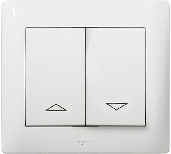 Клавиша двойная Legrand Galea Life для механизмов управления рольставнями Кат № 7 758 04/14 White 777014
